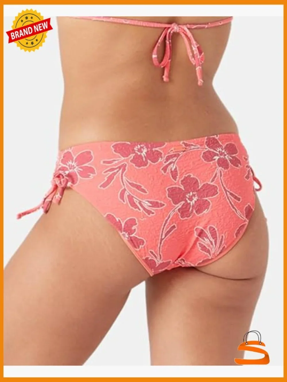 Small Side Tie Cheeky Bikini Bottoms Low Rise UPF 50+ Quick-Dry